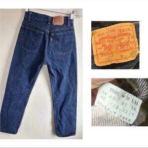Levi’s 701 Student Jeans Vintage 80s USA High Rise Straight 25x30 Tagged 28